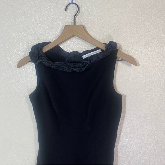 DVF DIANE VON FURSTENBERG PANSY BLACK CLASSIC WOOL DRESS COCKTAIL SIZE 2 - Picture 2 of 9